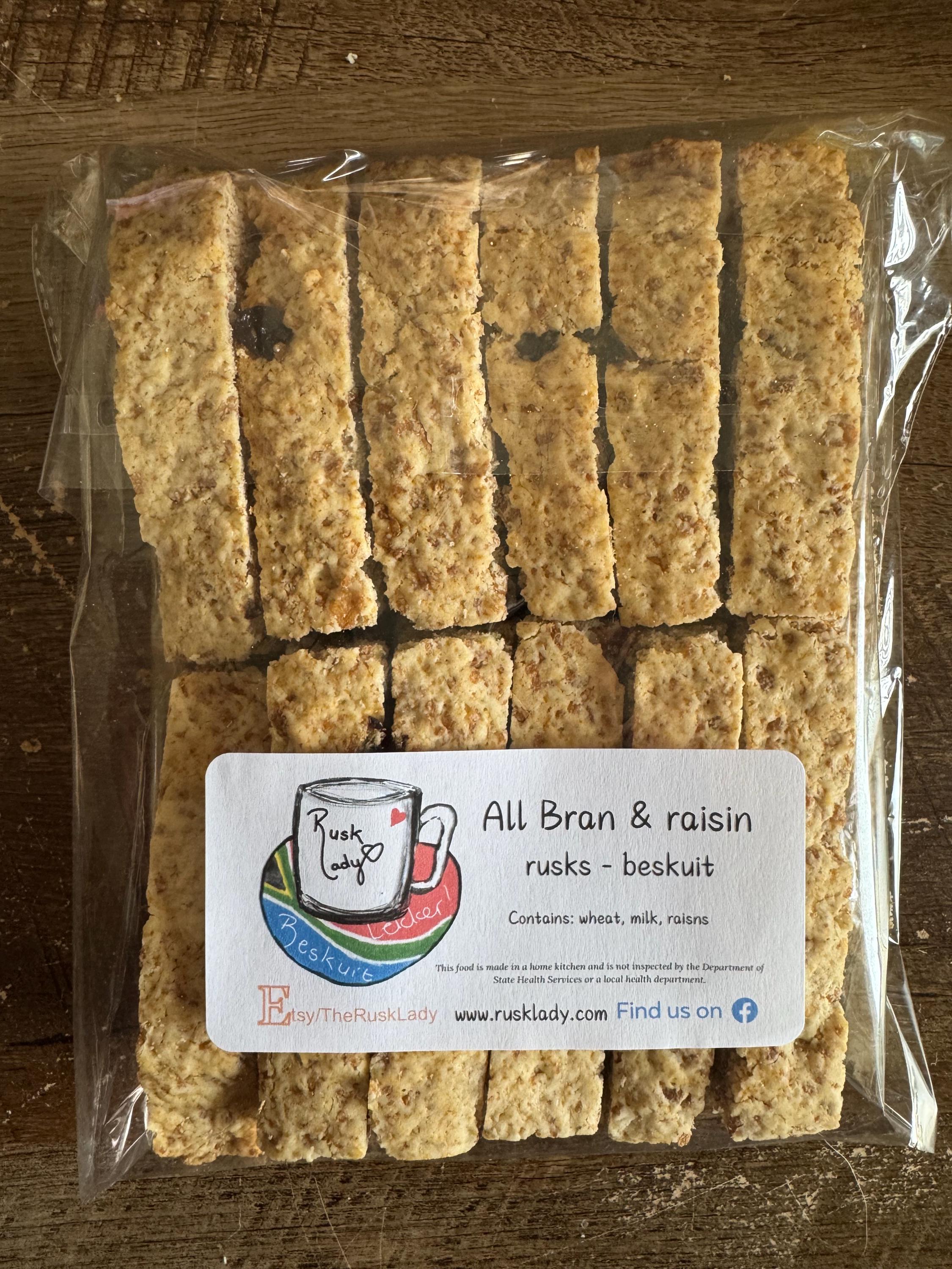 Bran & Raisin Rusks - Beskuit