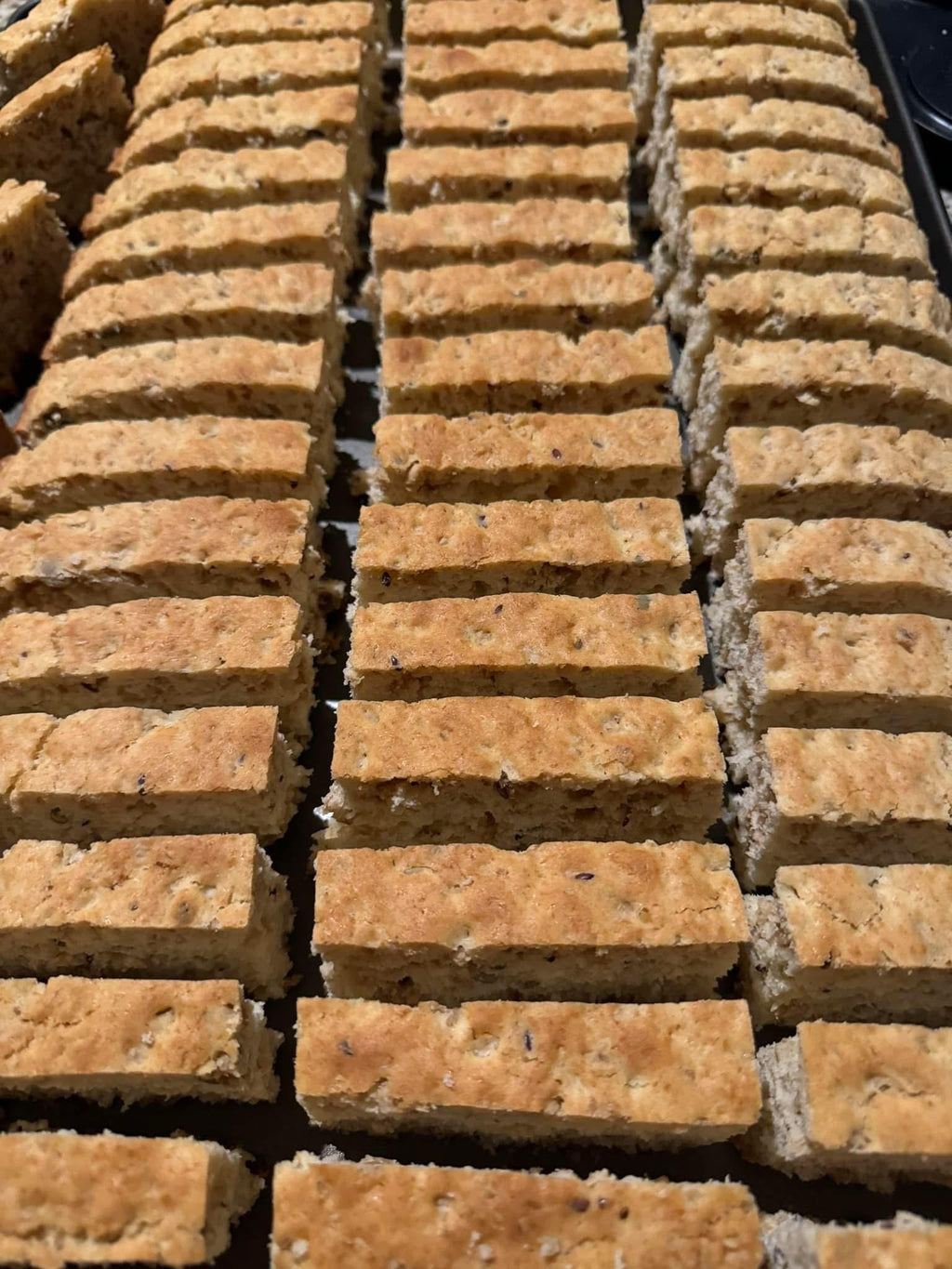 Granola rusks - organic oats, flax, pumpkin seed